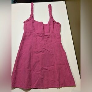 Zara Pink Pleated Sundress Sleeveless Halter